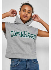 Sweat-shirt à capuche gris NOISY MAY pour femme seconde vue