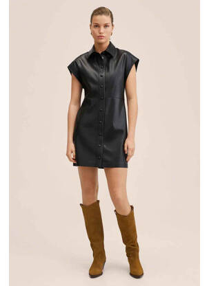 Robe courte noir MANGO pour femme