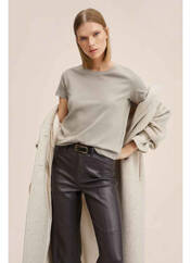 T-shirt marron MANGO pour femme seconde vue