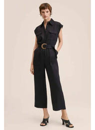 Combi-pantalon noir MANGO femme