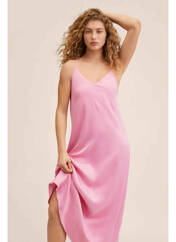Robe longue rose MANGO pour femme seconde vue