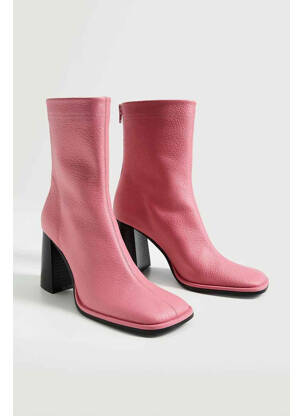 Bottines/boots rose MANGO femme