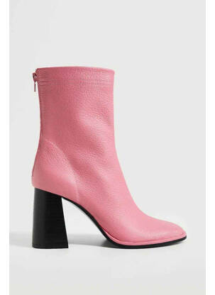 Bottines/boots rose MANGO femme