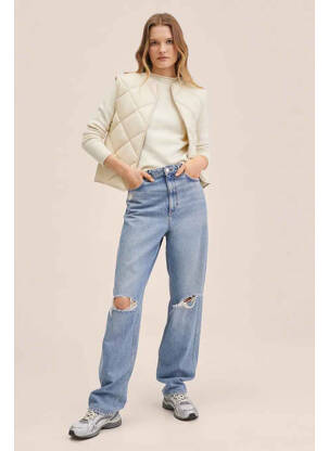 Manteau court jaune MANGO pour femme