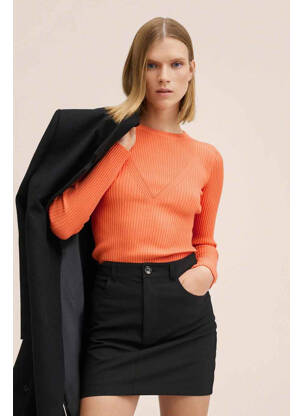 Pull orange MANGO femme