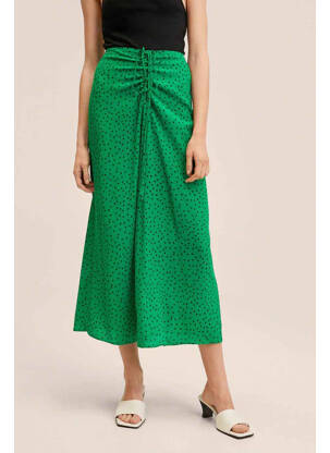 Jupe mi-longue vert MANGO pour femme