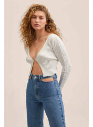 Gilet manches longues blanc MANGO femme