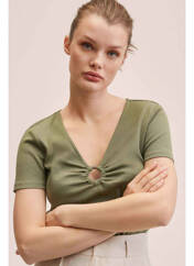 T-shirt vert MANGO pour femme seconde vue