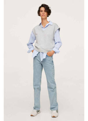 Jeans coupe droite bleu MANGO femme