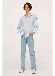 Jeans coupe droite bleu MANGO pour femme seconde vue