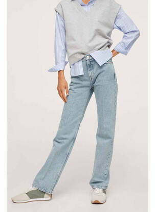 Jeans coupe droite bleu MANGO femme