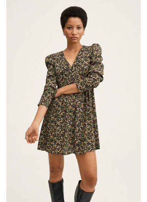 Robe courte vert MANGO femme