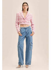 Jeans coupe droite bleu MANGO pour femme seconde vue