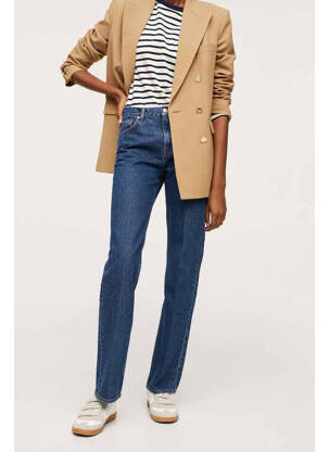 Jeans coupe droite bleu MANGO femme