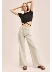 Jeans coupe large beige MANGO pour femme seconde vue