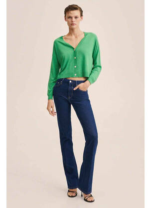 Gilet manches longues vert MANGO pour femme