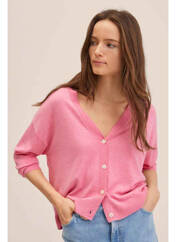 Gilet manches longues rose MANGO pour femme seconde vue