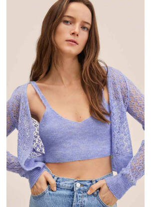 Débardeur bleu MANGO femme