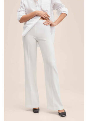 Pantalon flare beige MANGO femme