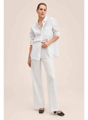 Pantalon flare beige MANGO femme