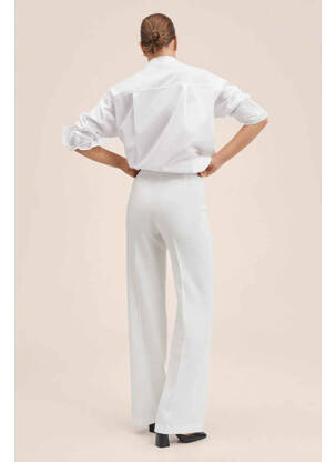 Pantalon flare beige MANGO femme