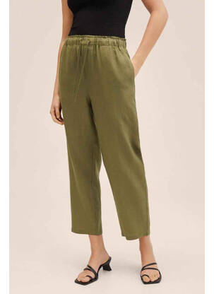 Pantalon 7/8 vert MANGO femme