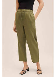 Pantalon 7/8 vert MANGO femme