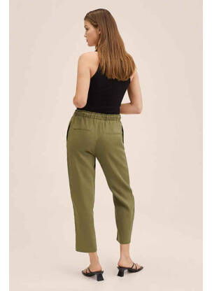 Pantalon 7/8 vert MANGO femme