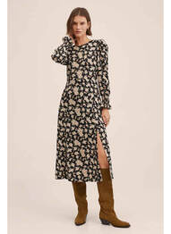 Robe longue noir MANGO femme