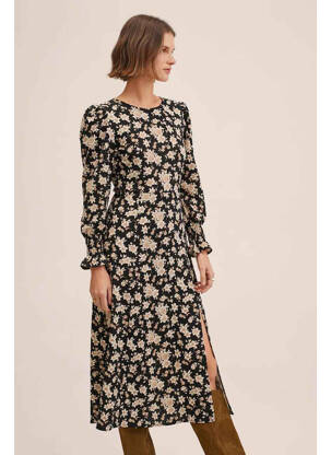 Robe longue noir MANGO femme