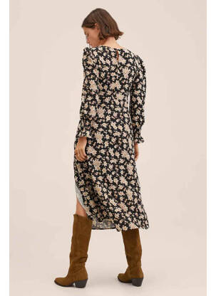 Robe longue noir MANGO femme