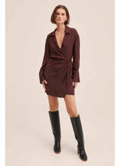 Robe courte marron MANGO pour femme seconde vue