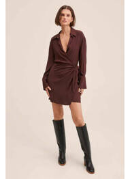 Robe courte marron MANGO femme