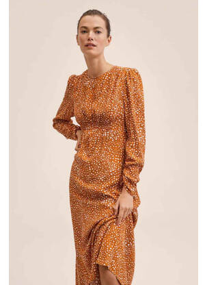 Robe longue orange MANGO femme