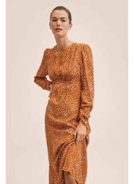 Robe longue orange MANGO femme