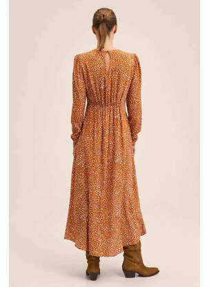 Robe longue orange MANGO femme