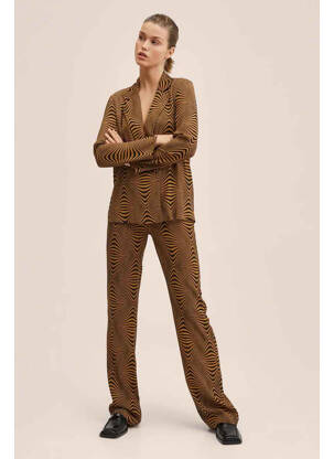 Pantalon droit noir MANGO femme