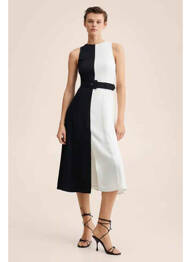 Robe mi-longue noir MANGO femme