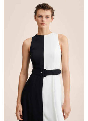 Robe mi-longue noir MANGO femme