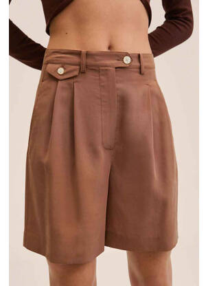 Short marron MANGO pour femme