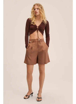 Short marron MANGO femme