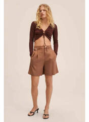 Short marron MANGO pour femme seconde vue