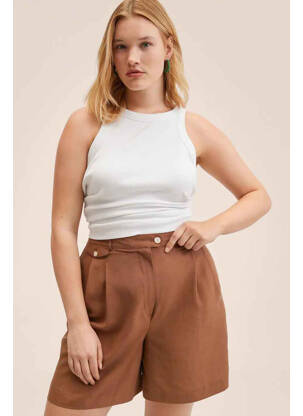Short marron MANGO femme
