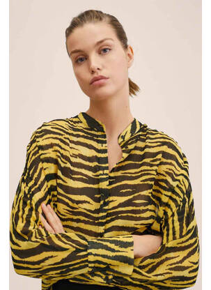Chemisier jaune MANGO femme