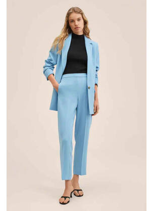 Pantalon droit bleu MANGO femme