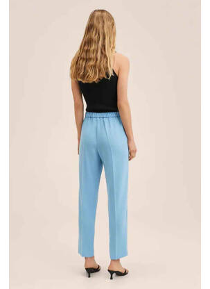 Pantalon droit bleu MANGO femme
