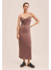 Robe longue marron MANGO pour femme seconde vue
