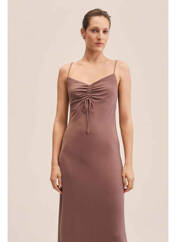 Robe longue marron MANGO pour femme seconde vue