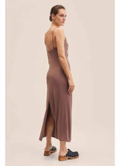 Robe longue marron MANGO pour femme seconde vue