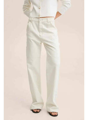 Jeans coupe large beige MANGO femme